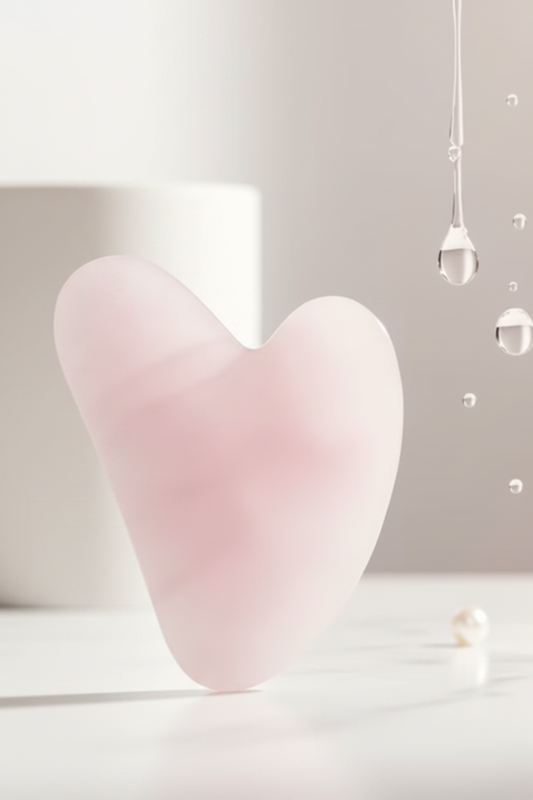 Roze Gua Sha Steen Scherp